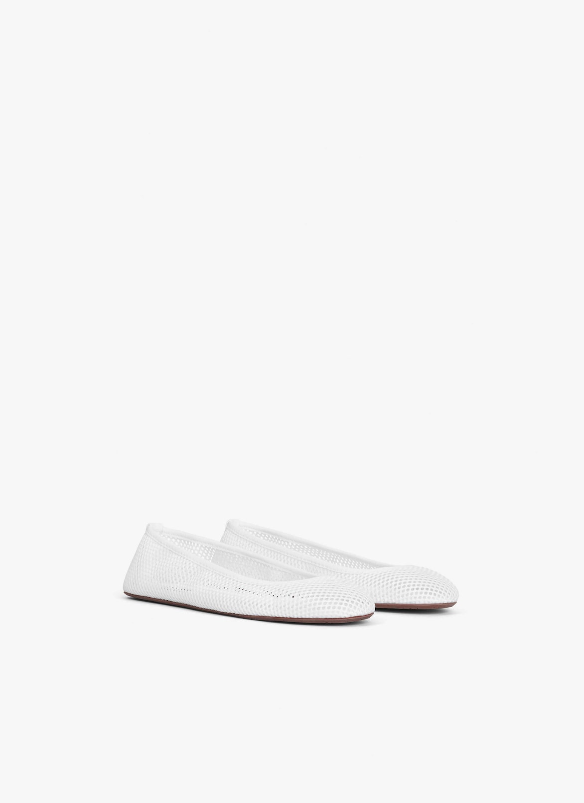 LOW VAMP BALLET FLATS IN FISHNET ALAÏA WHITE LOW VAMP BALLET FLATS IN FISHNET